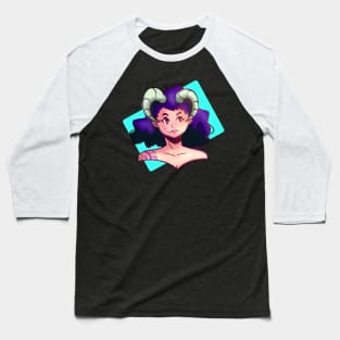 Anime style girl with horns Baseball T-Shirt